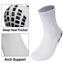 6 paia di calzini unisex antiscivolo da calcio con puntini adesivi, calzini sportivi con fondo spesso in spugna, adatti per corsa, calcio, basket, fitness