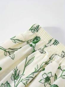 Gonna a fiori casual ed elegante da donna di taglia grande