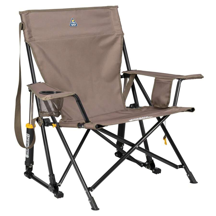 GCI Outdoor Kickback Rocker Foldable Rocking Camp Chair, Pastel Green - Aged Fatigue - View 1