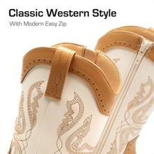 Western Cowboy Boots For Kids, Classic Mid Calf Riding Boots For Boys And Girls - Yellow - View 3