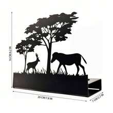 1pc Metal Animal Candle Holder, Creative Animal Silhouette Design, Christmas Table Sculpture Decor, Romantic Nighttime Home Decoration, Suitable For Christmas, Wedding, Housewarming, Friends' Wedding, Mother's Day Gift