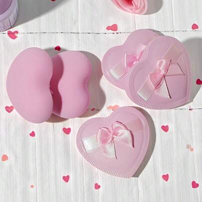 Bộ 10/5 miếng bông trang điểm mặt mềm mại hình trái tim có nơ, bông phấn trang điểm dùng được cả khô và ướt, thích hợp cho phấn phủ dạng bột và phấn khoáng (Màu hồng), Trang điểm, Giá rẻ, Trang trí phòng, Bàn trang điểm, Du lịch, Phòng ngủ, Phụ kiện trang điểm, Bông phấn, Bông tán phấn, Bông phấn trang điểm, Giá rẻ, Quà tặng Giáng sinh, Trang điểm, Dụng cụ trang điểm, Đồ rẻ tiền, Quà tặng, Quà tặng cho phụ nữ, Quà Giáng sinh, Quà khuyến mãi, Du lịch, Đồ rẻ tiền, Vật dụng cần thiết khi đi du lịch