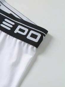 夏季健身男士紧身压缩运动短裤，高弹力速干运动健身训练跑步田径透气百慕大短裤