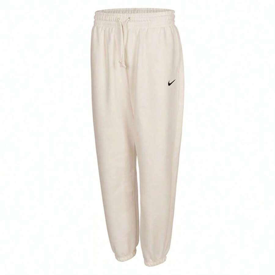Nike Women's Drawstring Waist Tapered Casual Sporty Pants, Versatile - White - View 1