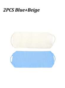 带手柄的长款去角质背部磨砂丝瓜络，去角质背部毛巾，去角质身体磨砂背部磨砂，可拉伸抽绳，用于淋浴，日式沐浴洗脸巾，韩式去角质丝瓜络毛巾，美容巾，海绵丝瓜络身体磨砂，家居浴室装饰，秋季装饰，返校 - 彩色 - 查看 18