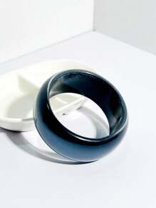 1 件彩色时尚圆形树脂手链，哑光饰面，适合日常佩戴或作为周年纪念/派对礼物 - 圓形霧面彩色 - 查看 5