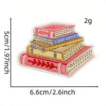 1pc/8pcs Set Colorful Book Themed Iron-On Patches, Pink And Multicolor, Embroidered Applique, Suitable For DIY Handmade Crafts - Ideal Gift For Book Lovers, Women And Girls - Perfect For Christmas And New Year Holiday Decoration Of Clothes, Backpacks, Hats, Jeans, Perfect Gift For Book Lovers - Multicolor - View 15