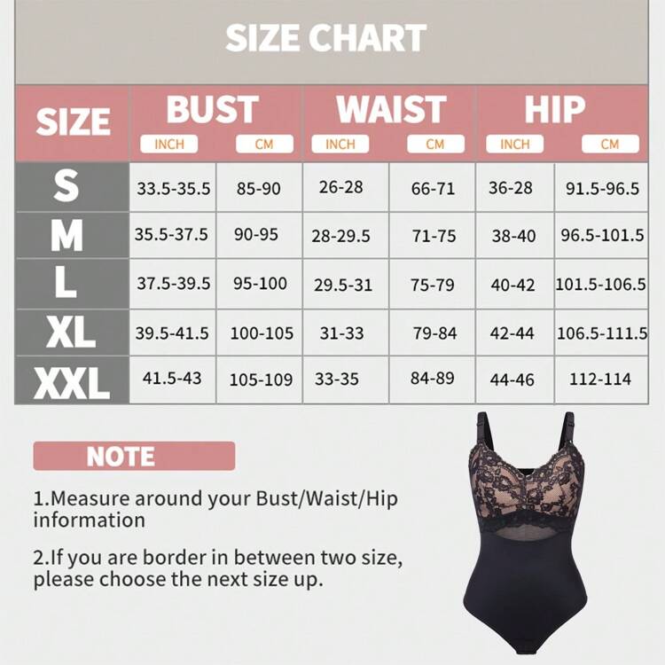 Women's Shapewear Bodysuit With Built-In Padded Bra Full Body Shaper Tummy Control Slimming Lace Corset Thong Waist Trainer Firm Control Body Suit - 黑色 - 查看 10
