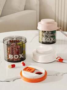 3pcs Portable Sealed Pill Organizer Box, Random Color - Multicolor - View 4