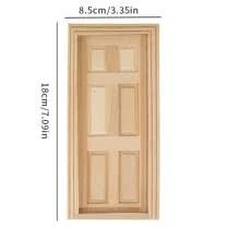 1pc 1:12 Scale Miniature Unfinished Furniture DIY Kit, 16-Grid Openable Window, 6-Grid Double Door, 4-Grid Pointed Top Door, Wooden Material For Dollhouse Model, Suitable For Micro Scene Shooting Props
