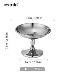 choxila 1件套甜点盘、蔬菜碗、不锈钢冰淇淋杯、托盘、下午茶布丁甜点杯、可爱餐盘、托盘、烛台，适合家庭聚会、婚宴和斋月活动。 - 甜點杯 - 查看 17