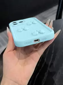 可爱蓝色蝴蝶结3D时尚蓝色竹纹手机壳，饰有可爱蝴蝶图案，兼容 16 Pro Max/16 Pro/16/16 Plus/15 Pro Max/15 Pro/15/15 Plus/14 Pro Max/14 Pro/14/14 Plus/13 Pro Max/13/13 Pro/12/11/XR/SE 2022款，防水防震防摔防刮，春季礼物 - 藍色 - 查看 3