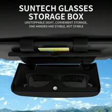 Car Glasses Box, Sun Visor Storage Box, Car Sunglasses Ticket Multifunctional Card Storage Box, Car Interior Storage Box