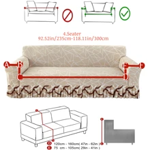 1 peça linda capa de sofá com saia decorativa, antiderrapante, elástica, tecido de seda leitosa, antissujeira para animais de estimação, assento único, assento duplo, três assentos, quatro assentos, estampa geométrica, capa de sofá, estilo saia, estilo quatro estações