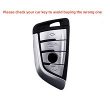 Funda para llave del coche, estuche de llave para BMW para X1, X2, X3, X5, X6, Serie 2, 5, 6, 7, Serie 3, 4, protector de llave inteligente con 2 a 4 botones, a prueba de polvo y anti-caída, elegante y de alta gama