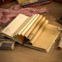 Kreatywny notatnik w stylu europejskim w stylu vintage, twarda okładka z paskiem do zakładek, bogate strony wewnętrzne z unikalnymi ilustracjami krajobrazów, retro dziennik rysunkowy dla uczniów, biuro, impreza, prezenty