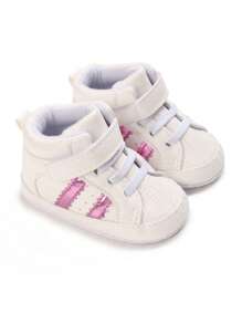 新生婴儿男女通用百搭纯白色绅士风格休闲生日鞋，婴幼儿运动鞋