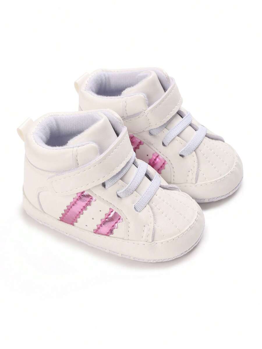 新生婴儿男女通用百搭纯白色绅士风格休闲生日鞋，婴幼儿运动鞋