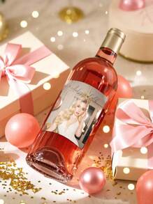 1 Pegatina personalizada para botella de vino con foto y texto, regalo para el Día de la Mujer, etiqueta con foto personalizada, pegatina de estilo "besties" personalizada, etiqueta "sis" personalizada, pegatina para botella con foto y texto personalizado, pegatina personalizada, etiqueta para boda, pegatina cuadrada, etiqueta de calcomanía de color, regalo para él/ella, idea de regalo para el Día de San Valentín, Día de la Madre, Día del Padre, cumpleaños o aniversarios, regalo de boda, regalo de pareja, mejor regalo para las mejores amigas