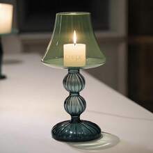 1 pezzo Portacandela in vetro di stile nordico, porta-candela per decorazione e atmosfera d'interni, leggero e di lusso, adatto per casa e feste