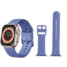 破碎的花卉运动硅胶表带兼容 Apple Watch 表带 38 毫米 40 毫米 41 毫米 42 毫米 44 毫米 45 毫米 49 毫米，柔软运动防水表带替换腕带适用于 Ultra 系列 9 8 SE 7 6 5 4 3 2 1 女士男士作为返校学生的礼物 - 藍青色 - 查看 2