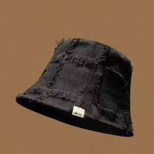 女士复古磨边渔夫帽，休闲百搭防晒帽，适合春夏季 - 彩色 - 查看 2