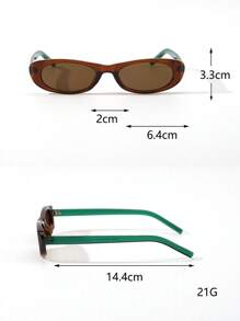 一副女士猫眼小框复古时尚百搭街头风眼镜，适合夏季海滩度假、户外活动和旅行。