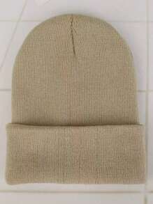 MilyModa Winter Hat, Cold Cap, Without Embroidery For Adults, Beret Cap - 卡其色 - 查看 1