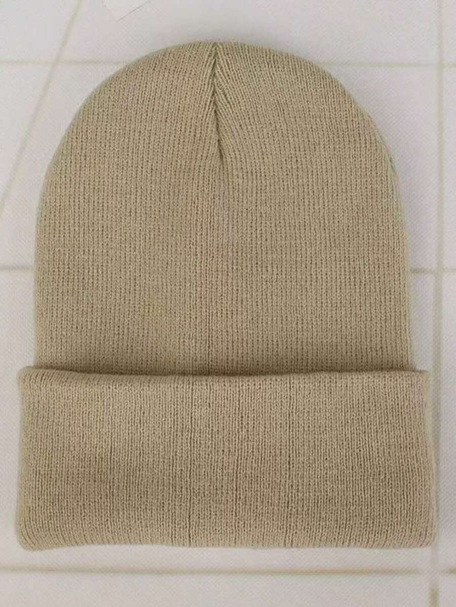 MilyModa Winter Hat, Cold Cap, Without Embroidery For Adults, Beret Cap - 卡其色 - 查看 1