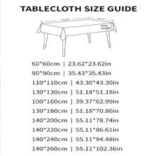 1 件美式复古简约涤纶亚麻流苏桌布，耐热矩形桌布适用于厨房、餐桌、咖啡桌、电视柜、家庭聚会、户外野餐 - 藍色 - 查看 3