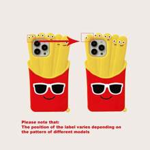 Ốp lưng điện thoại silicon hình khoai tây chiên 3D ngộ nghĩnh, in hình kính mắt và nụ cười thời trang, mềm mại và chống sốc. - Nhiều màu - Xem 9