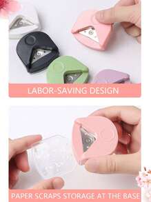 Flipchart Curved Photo Cutter,R4 Corner Punch Portable Paper Cutting Tool For Cards, Photo Cutting , DIY Craft Scrapbooking Tool, Corner Rounder, R4 Round Corner Cutter, Small Round Cutter, Chamfering Tool - Multicolor - View 7