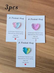 Positive Energy, Emotional Encouragement, Pocket Hug Ombre Heart Design Cards, Home Decor Gifts Suitable For Birthday, Wedding, Valentine's Day Party Gifts For Friends, Family, Couples
