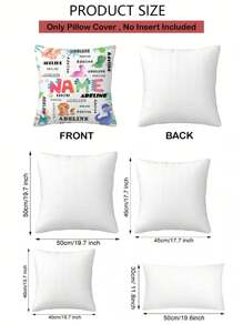 1pc Customized Name Print Pillowcase, Customizable Name And Patterns Like Dinosaur, Turtle, Special Fonts, Single-Sided Print, Suitable For Children, Birthday, Children's Day, Daily Gift, Can Make Your Own Photo Pillowcase, Great Gift For Family, Friends And Yourself - Royal Blue - View 7
