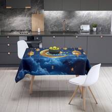 1PC, Festival Tablecloth Round Rectangular Size Tablecloth Waterproof Tablecloth, Suitable For Kitchen Parties Multi Size Dining Tables