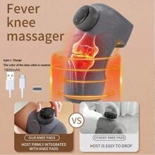 1pc Rechargeable Heated Knee Massager, Adjustable 3D Full Heating Knee Pad With Heating Modes And Vibration Functions
