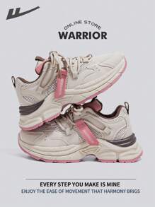 Warrior Comfortable Street Style Chunky Shoes For Women Spring And Summer Lightweight Comfortable Breathable Running Shoes Modest Style Casual Sneakers Applicable Throughout The Yearwear-Resisting All-Day Wear Training Sneakers - Khaki - View 7