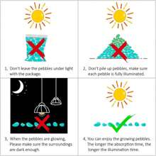 100/300 Pcs Glow In Dark Rocks Luminous Stone Garden Accessories Micro Landscape Fish Tank Decoration Outdoor Patio Lawn Yard Kit - Multicolor - View 7