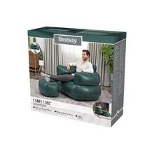 Importadora La Merced Inflatable Lounger Inflatable Air Sofa Camping Home Hiking With Footrest - Dark Green - View 3