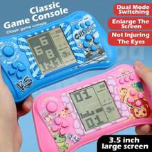 1 pieza Consola de juegos electrónica portátil de rompecabezas para niños, juguete educativo temprano estimulante cognitivo - Multicolor - Ver 10