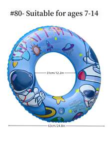 Astronaut Swim Ring, [ Thick PVC] Material, Thick | Child, Teen, Adult Anti-Side Float Life Buoy, Portable Beach Pool Party Birthday Gift