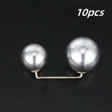6/10/18pcs Faux Pearl Waist Buckle, Scarf Clip, Brooch For Women