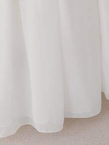 年轻女孩白色长袖公主化装舞会礼服 - 白色 - 查看 9