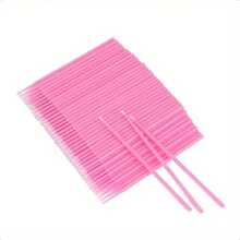 100pcs High-Quality Disposable Cleaning Cotton Sticks, Simple And Hygienic, - Pink - View 2
