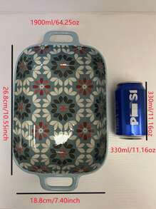 1/2 Bát đựng súp phong cách Bohemian bằng gốm sứ vẽ tay, bát đựng salad, đĩa đặc biệt, bát đựng mì, bát đựng bánh nướng, đồ dùng ăn uống cổ điển thích hợp cho gia đình, tiệc tùng, sử dụng tại nhà hàng, bữa tối gia đình, tiệc sinh nhật, tặng quà, khay nướng vui nhộn - Bát nướng Bohemian - Xem 15