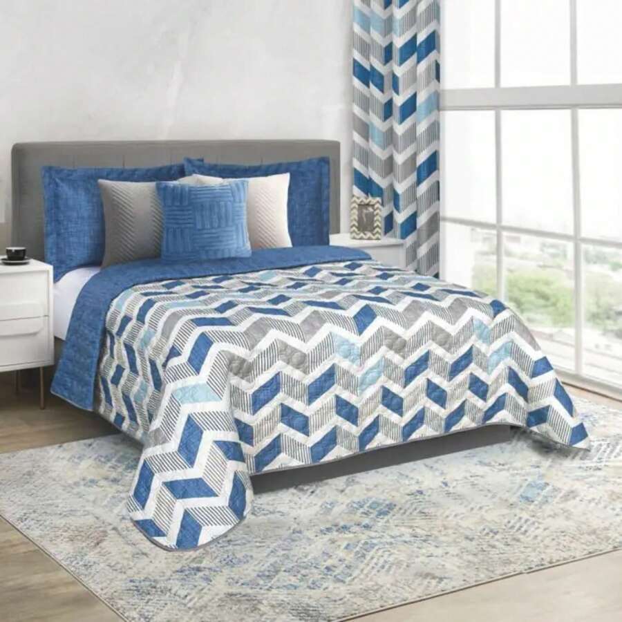 Pinsonic Lightweight Duvet: Freshness And Style For Your Home With Double View - Beautty Home - Blue and White - View 1