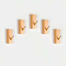 1pc Brass & Wooden Wall Mounted Hook, Country Style Sturdy Bathrobe/Coat Hook, Heavy Duty Hook Rack For Bathroom Towel, Clothes, Hat (Beech Wood Or Black Walnut)