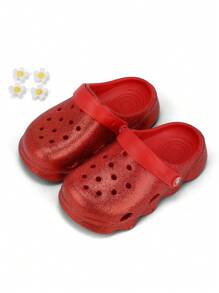 HOEASE Zuecos de colores brillantes casuales para niños, niñas pequeñas, respirables y ligeros, zapatos de jardín para niños para playa, piscina, sandalias antideslizantes, zuecos, chanclas de agua para verano para bebés en color azul