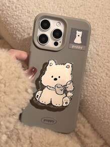 1 件 GUCADI 复古可爱卡通软手机壳带支架，防震全覆盖，兼容 Apple 16/15/14/13/12/11 系列，适合秋冬防水防摔防刮