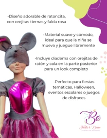 Disfraz Ratona Infantil Festival Primavera Carnaval Escuela - Multicolor - Ver 2